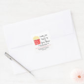 エステー実在トPOPCORNオープンハウスアナウンスメントPos Po スクエアシール (封筒)