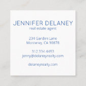 エステー実在モダントビーチ波鳥サンセット写真 スクエア名刺 (裏面)