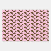 エステ名門私立校風のティックピンクカウボーイ女性のカーボーイ ラッピングペーパーシート (正面)