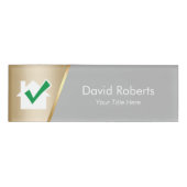 エステ実在ートエージェントハウスアイコンモダン金ゴールド 名札 (正面)