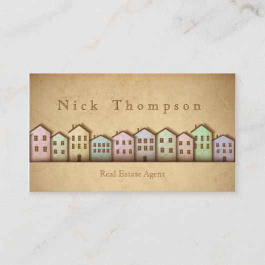 エステ実在ートエージェントハウスホームレントセ買ル 名刺 (正面)