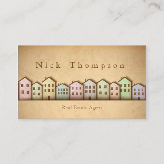 エステ実在ートエージェントハウスホームレントセ買ル 名刺 (正面)