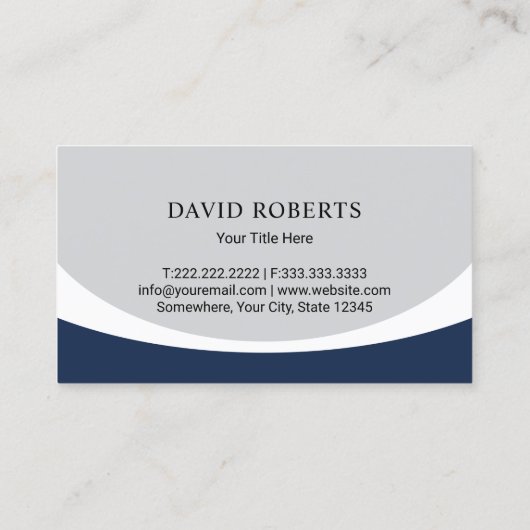 エステ実在ートエージェントハウスルーフタイポグラフィネイビーブルー 名刺 (裏面)