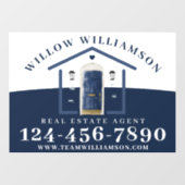 エステ実在ートエージェントハウス&ネイビーウォーターカラードア ウィンドウサイン (シート)