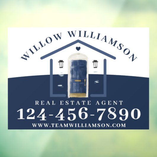 エステ実在ートエージェントハウス&ネイビーウォーターカラードア ウィンドウサイン (シート3)