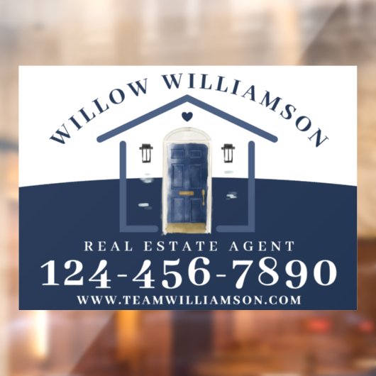 エステ実在ートエージェントハウス&ネイビーウォーターカラードア ウィンドウサイン (シート2)