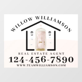 エステ実在ートエージェントハウス&ピンクウォーターカラードア ウィンドウサイン