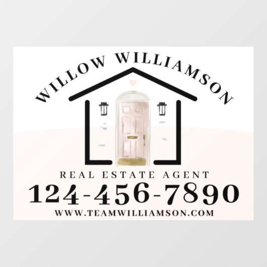 エステ実在ートエージェントハウス&ピンクウォーターカラードア ウィンドウサイン (シート)