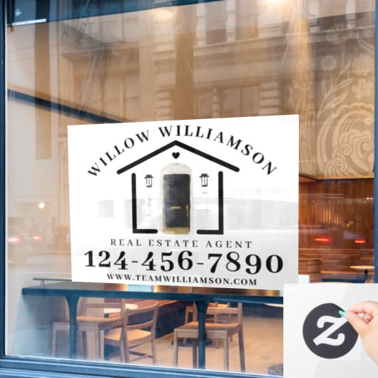 エステ実在ートエージェントハウス&ブラックウォーターカラードア ウィンドウサイン (カフェ窓)