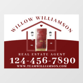 エステ実在ートエージェントハウス&レッドウォーターカラードア ウィンドウサイン