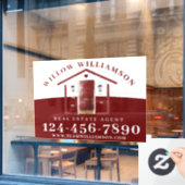 エステ実在ートエージェントハウス&レッドウォーターカラードア ウィンドウサイン (カフェ窓)