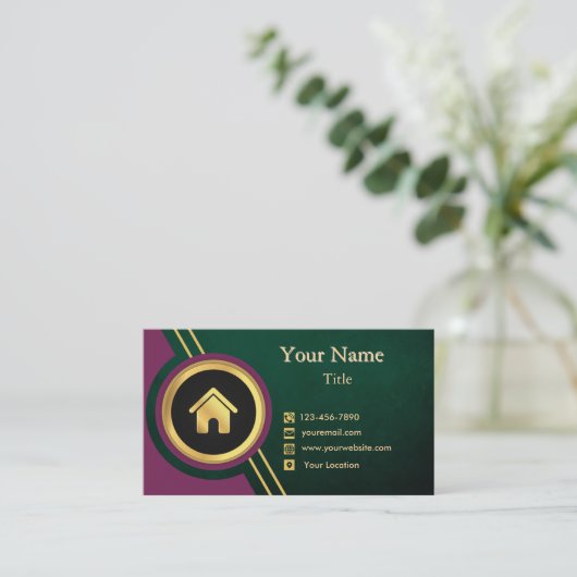 エステ実在ートエージェントパープル金ゴールドブラックウィズハウス 名刺 (スタンド正面)