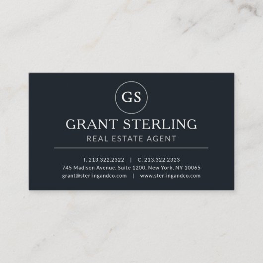 エステ実在ートエージェントブラックシルバーラグジュアリー 名刺 (正面)