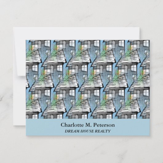 エステ実在ートエージェントブルーハウスパターン ノートカード (正面)