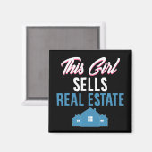 エステ実在ートエージェントブローおもしろいカー不動産仲介業者キュートハウス マグネット (正面/裏面)