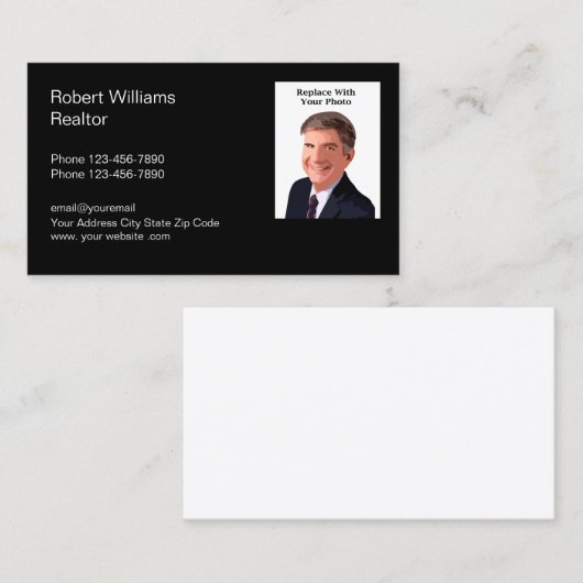 エステ実在ートエージェント写真テンプレート 名刺 (正面/裏面)