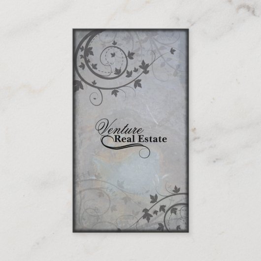 エステ実在ートエージェント名刺-グレーブルーブラック 名刺 (正面)