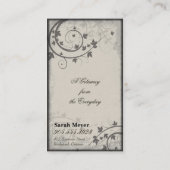 エステ実在ートエージェント名刺-ベージュブラウンブラック 名刺 (裏面)