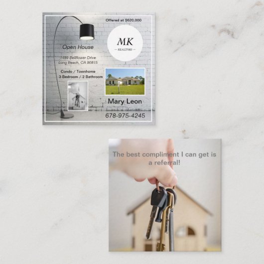 エステ実在ートオープンハウスカード – 招待状 (正面/裏面)