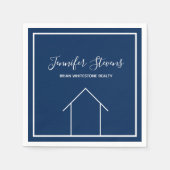 エステ実在ートオープンハウスネイビーブルーカンパニーマーケティング スタンダードカクテルナプキン (正面)