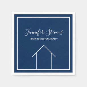 エステ実在ートオープンハウスネイビーブルーカンパニーマーケティング スタンダードカクテルナプキン