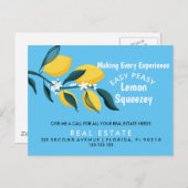 エステ実在ートオープンハウスポップ・アートのレモンバイハガキ 案内ポストカード (正面/裏面)