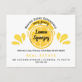 エステ実在ートオープンハウスポップ・アートのレモンバイハガキ 案内ポストカード