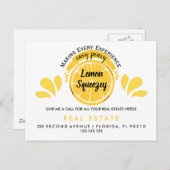 エステ実在ートオープンハウスポップ・アートのレモンバイハガキ 案内ポストカード (正面/裏面)