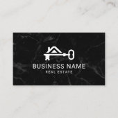 エステ実在ートカスタム鍵ハウス&ロゴマーブル不動産仲介業者 名刺 (正面)