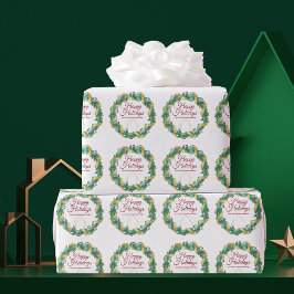 エステ実在ートカンパニーカスタムシックホリデイリース ラッピングペーパー