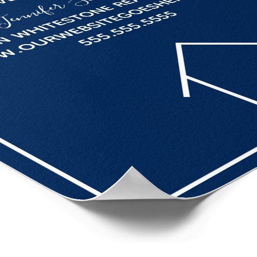 エステ実在ートカンパニーカスタムネイビーブルーオープンハウス ポスター (角)