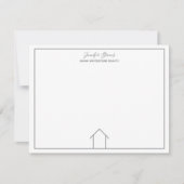 エステ実在ートカンパニーシックグレーモノグラム不動産仲介業者 ノートカード (正面)