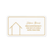 エステ実在ートカンパニーシック金ゴールドハウス差出人住所 ラベル (正面)