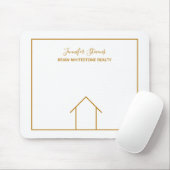 エステ実在ートカンパニーシック金ゴールドパーソナライズされた不動産仲介業者 マウスパッド (マウス)