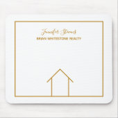 エステ実在ートカンパニーシック金ゴールドパーソナライズされた不動産仲介業者 マウスパッド (正面)