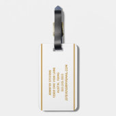 エステ実在ートカンパニーシック金ゴールドパーソナライズされた不動産仲介業者 ラゲッジタグ (裏面縦)