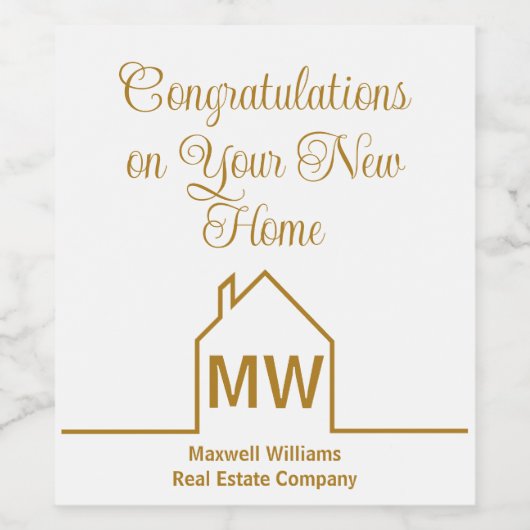 エステ実在ートカンパニーシック金ゴールドホームゲットー ワインラベル (シングルラベル)