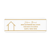 エステ実在ートカンパニーシック金ゴールド差出人住所 ラベル (正面)