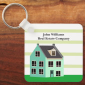 エステ実在ートカンパニーハウスキュートグリーン不動産仲介業者 キーホルダー (正面)