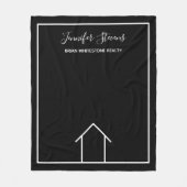 エステ実在ートカンパニーハウスモノグラム不動産仲介業者ブラック フリースブランケット (正面)