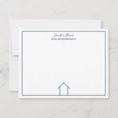 エステ実在ートカンパニーブルーモノグラムホーム不動産仲介業者 ノートカード (正面)