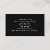 エステ実在ートカンパニーモダンシック金ゴールドブラック不動産仲介業者 名刺 (裏面)