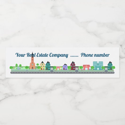 エステ実在ートコマーシャルレジデンシャルホーム不動産仲介業者 ペットボトルラベル (シングルラベル)