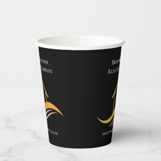 エステ実在ートシックブラック金ゴールドカスタムオープンハウス 紙コップ (左)