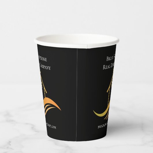 エステ実在ートシックブラック金ゴールドカスタムオープンハウス 紙コップ (右)