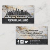 エステ実在ートシティスカイライン |大理石 名刺 (正面/裏面)