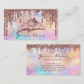 エステ実在ートハウスエージェントドリップグリッターロゴ 名刺 (正面/裏面)