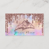 エステ実在ートハウスエージェントドリップグリッターロゴ 名刺 (正面)