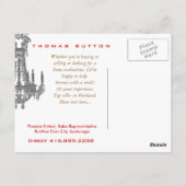 エステ実在ートハウスホームエントランスウッドドアエ実在スト ポストカード (裏面)