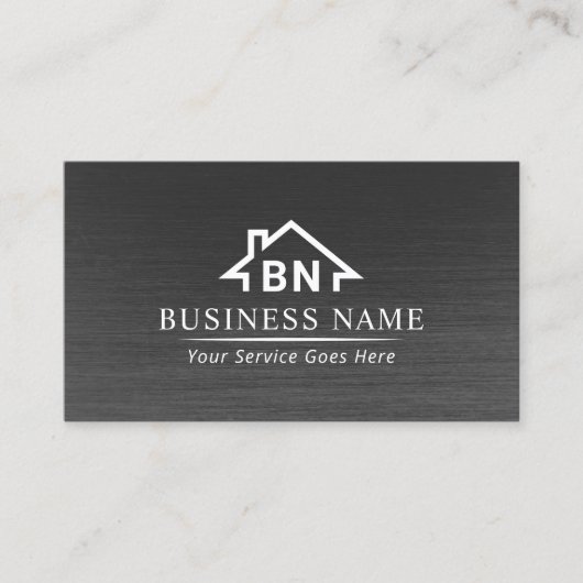 エステ実在ートハウスモノグラムロゴ不動産仲介業者 名刺 (正面)